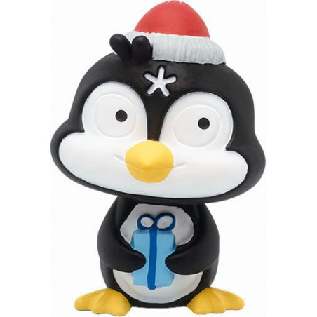 Tonies® Pinguin mit Weihnachtsmütze und blauem Geschenk: 24 neue Weihnachtslieder, 54 Min., ab 3 Jahren.