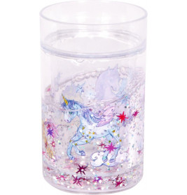 Glitzerbecher Einhorn-Paradies