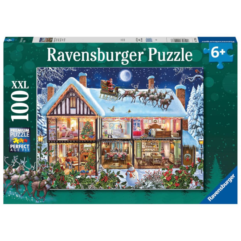 Puzzle Weihnachten zu Hause 100 Teile