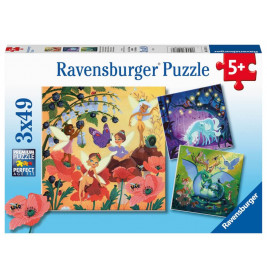 Ravensburger 05181 Puzzle Einhorn, Drache und Fee