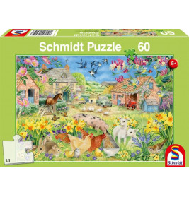 Schmidt Spiele 56419 Puzzle Mein kleiner Bauernhof 60 Teile