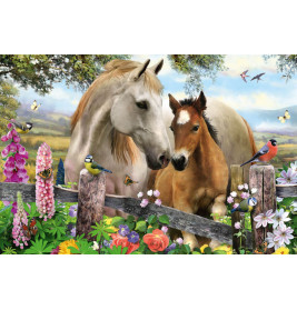 Schmidt Spiele 56421 Puzzle Stute und Fohlen 150 Teile