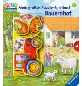 Ravensburger 43482 Mein großes Puzzle-Spielbuch Bauernhof