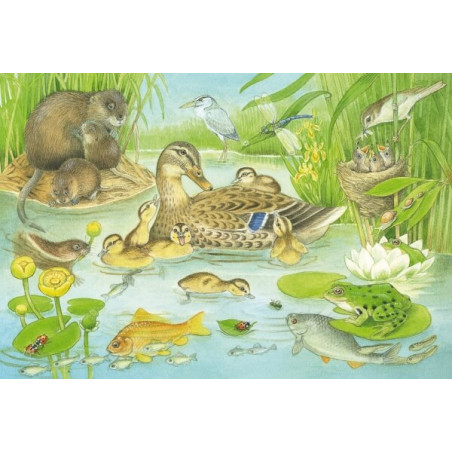 Schmidt Spiele Kinderpuzzle Tierfamilien, 3x48 Teile