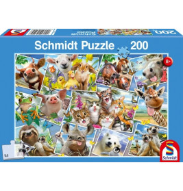 Schmidt Spiele Puzzle Tierische Selfies, 200 Teile