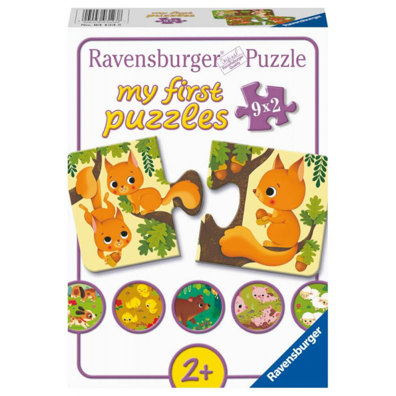 Ravensburger 03123 Puzzle Tiere und ihre Kinder 92 Teile