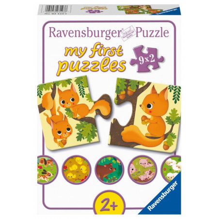 Ravensburger 03123 Puzzle Tiere und ihre Kinder 92 Teile