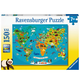 Ravensburger 13287 Puzzle Tierische Weltkarte 150 Teile
