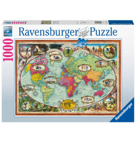 Ravensburger 16995 Puzzle Mit Fahrrad um die Welt 1000 Teile