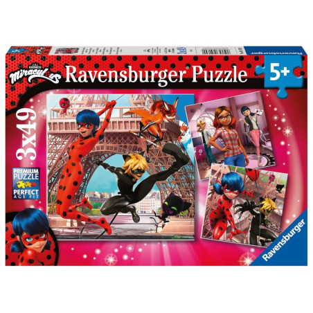 Ravensburger 05189 Puzzle Unsere Helden Ladybug und Cat Noir 49 Teile