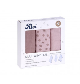 Mull-Windeln Curly Dots 3er Pack