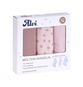 Molton-Windeln Curly Dots 3er Pack