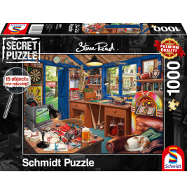 Schmidt Spiele 59977 Puzzle Secret Puzzle Vaters Werkstatt 1.000 Teile