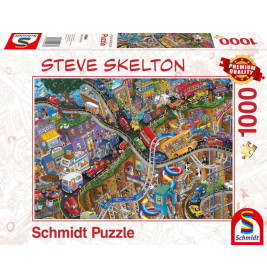 Schmidt Spiele 59966 Puzzle Steve Skelton Alles in Bewegung 1.000 Teile