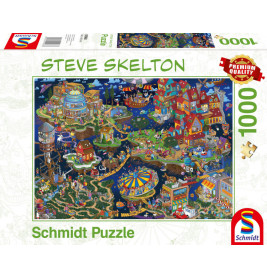Schmidt Spiele 59968 Puzzle Steve Skelton Verrückte Welt 1.000 Teile