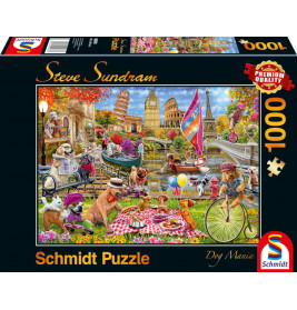 Schmidt Spiele 59978 Puzzle Steve Sundram Mania Hundewahnsinn 1.000 Teile