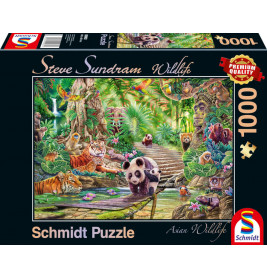 Schmidt Spiele 59962 Puzzle Steve Sundram Wildlife Asiatische Tierwelt 1.000 Teile