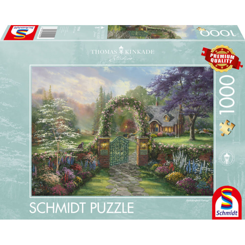 Schmidt Spiele 59940 Puzzle Thomas Kinkade Hummingbird Cottage 1.000 Teile