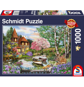 Schmidt Spiele 58985 Puzzle Haus am See 1.000 Teile