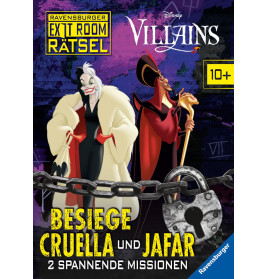 Ravensburger 49646 Ravensburger Exit Room Rätsel: Disney Villains - Besiege Cruella und Jafar