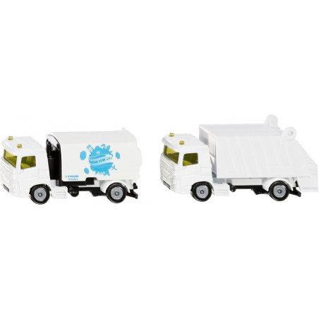 SIKU Kommunal Set Kehrmaschine und Müllwagen