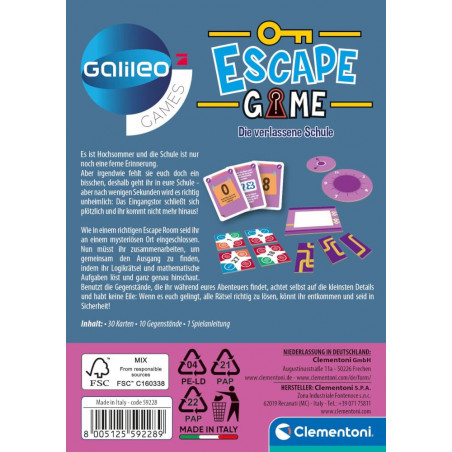 Clementoni Galileo Escape Game - Die verlassene Schule