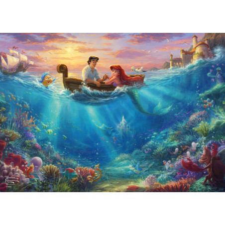 Schmidt Spiele 59927 Puzzle Thomas Kinkade Disney, Arielle 500 Teile