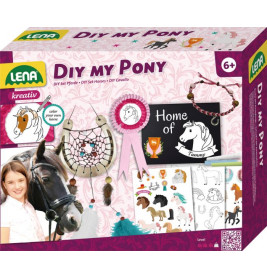 DIY My Pony Bastelset für Kinder ab 6 Jahren mit Pferdemotiven, Traumfänger, Band, Armband und Bastelmaterial.