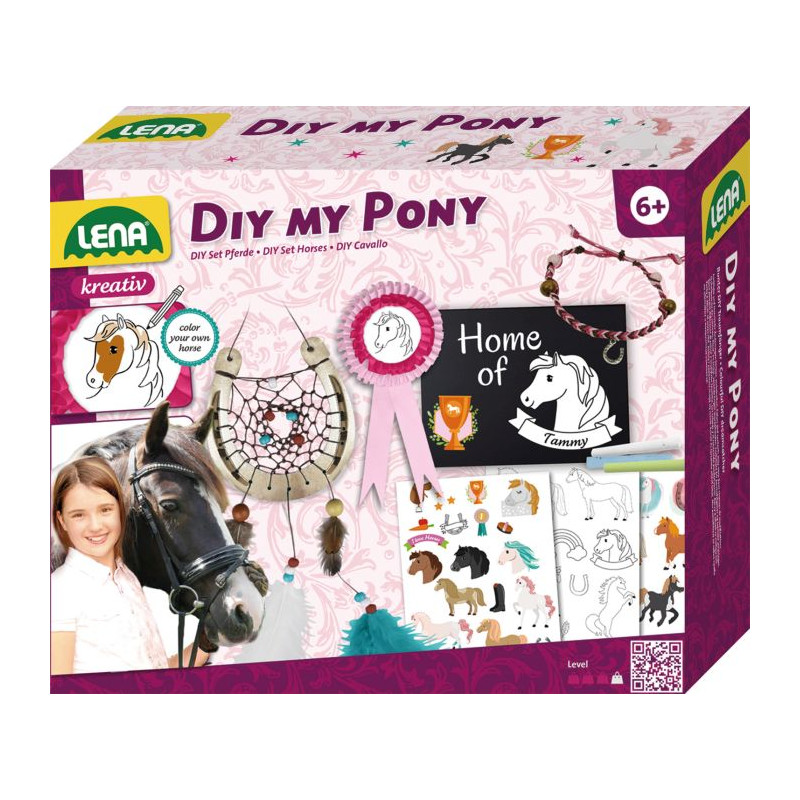 DIY My Pony Bastelset für Kinder ab 6 Jahren mit Pferdemotiven, Traumfänger, Band, Armband und Bastelmaterial. DIY My Pony Bastelset für Kinder ab 6 Jahren mit Pferdemotiven, Traumfänger, Band, Armband und Bastelmaterial.