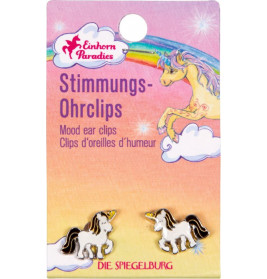 Stimmungs-Ohrclips Einhorn-Paradies, sortiert