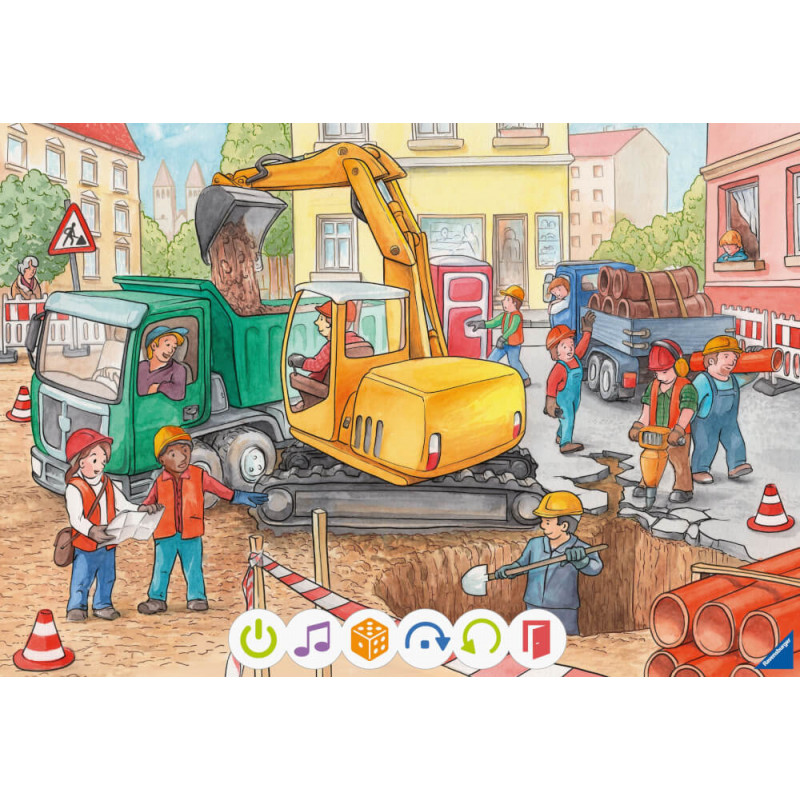 Ravensburger tiptoi Spiel 00137 Puzzle für kleine Entdecker: Baustelle, Puzzle für Kinder ab 3 Jahre