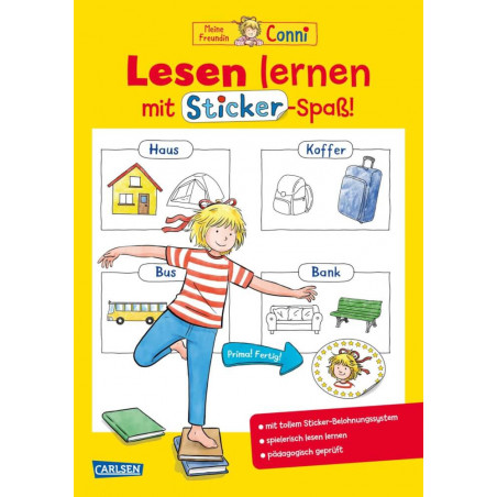 Conni Gelbe Reihe (Beschäftigungsbuch): Lesen lernen mit Sticker-Spaß