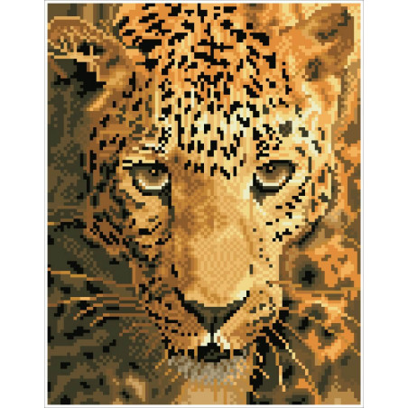 DIAMOND DOTZ® Original Diamond Painting ''Jaguar Prowl 27,5 x 35,5 cm 11.808 Diamant Mosaiksteine Kr