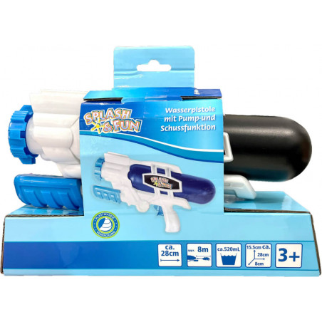 Splash & Fun Wasserpistole m.it Pump- und Schussfunktion 28 cm