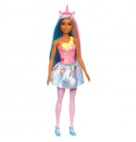 Mattel HGR21 Barbie Dreamtopia Einhorn-Puppe im Regenbogen-Look. Spielzeug für Kinder ab 3 Jahren