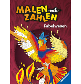 Ravensburger Malen nach Zahlen Fabelwesen - 32 Motive - 24 Farben - Malbuch mit nummerierten Ausmalf