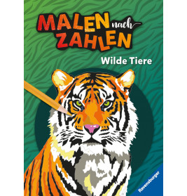 Ravensburger Malen nach Zahlen Wilde Tiere - 32 Motive - 24 Farben - Malbuch mit nummerierten Ausmal