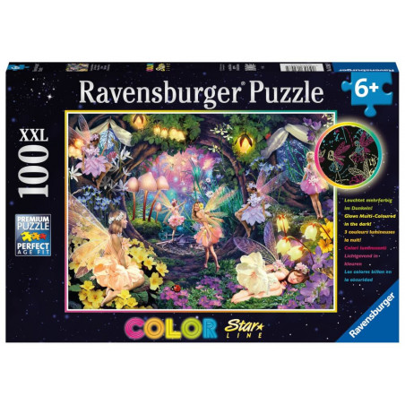 Ravensburger Kinderpuzzle 13293 - Leuchtende Waldfeen - 100 Teile Puzzle für Kinder ab 6 Jahren - Le