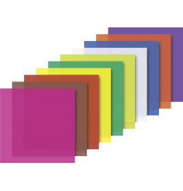 Faltblätter transparent 20x20 sort