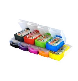 KARTEIBOX CROCO A7, transluzent gelb