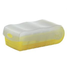 KARTEIBOX CROCO A7, transluzent gelb