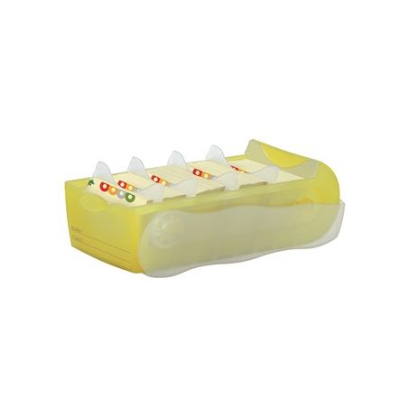 KARTEIBOX CROCO A7, transluzent gelb KARTEIBOX CROCO A7, transluzent gelb