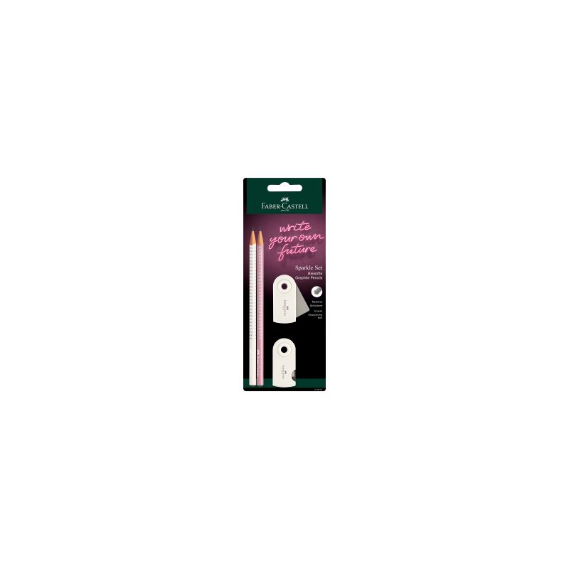 Sparkle Bleistift Set, coconut milk, Blisterkarte m. 2 Bleistiften und je 1 Radierer u. Spitzdose Sparkle Bleistift Set, coconut milk, Blisterkarte m. 2 Bleistiften und je 1 Radierer u. Spitzdose