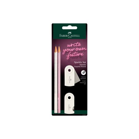 Sparkle Bleistift Set, coconut milk, Blisterkarte m. 2 Bleistiften und je 1 Radierer u. Spitzdose Sparkle Bleistift Set, coconut milk, Blisterkarte m. 2 Bleistiften und je 1 Radierer u. Spitzdose