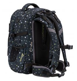 Wave Backpack Infinity + Schlamperbox Black and yellow Dots