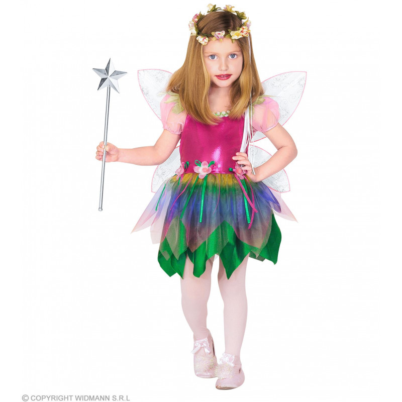 REGENBOGENFEE (Kleid, Flügel) (128 cm / 5-7 Years)