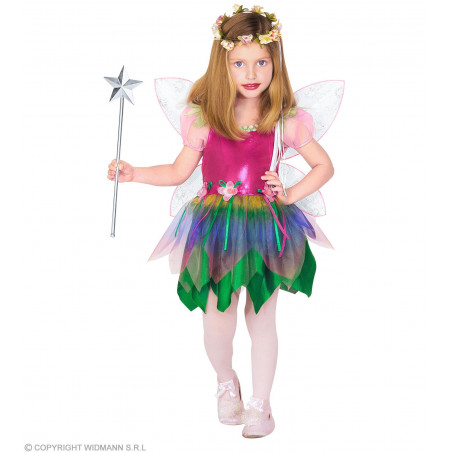 REGENBOGENFEE (Kleid, Flügel) (128 cm / 5-7 Years)