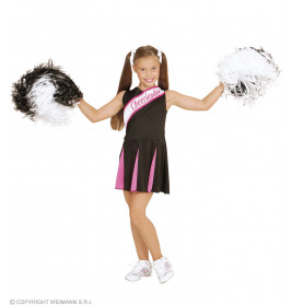 SCHWARZ/PINK CHEERLEADER (Kleid) (104 cm / 2-3 Years)