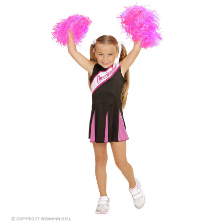 SCHWARZ/PINK CHEERLEADER (Kleid) (104 cm / 2-3 Years)