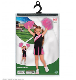 SCHWARZ/PINK CHEERLEADER (Kleid) (104 cm / 2-3 Years)